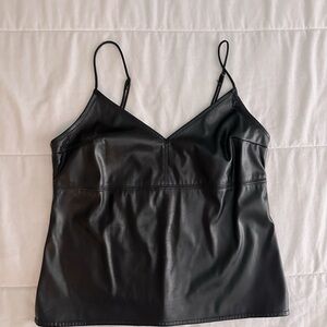 Abercrombie Faux Leather Tank
